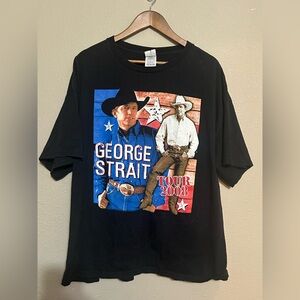 George Strait 2008 Tour Little Big Town Concert Double Sided T-Shirt Size 2XL